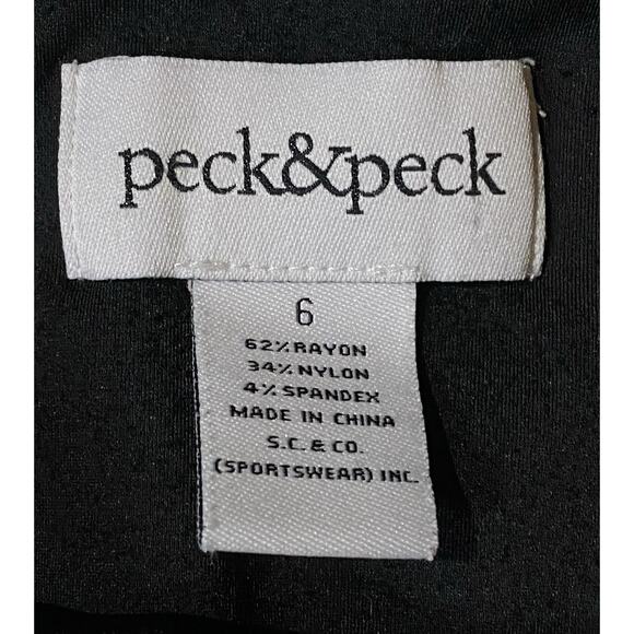 Minimalist Peck & Peck Womens 6 Black Ponte Knit Slim Twee Workwear Trouser Pant - Picture 2 of 6